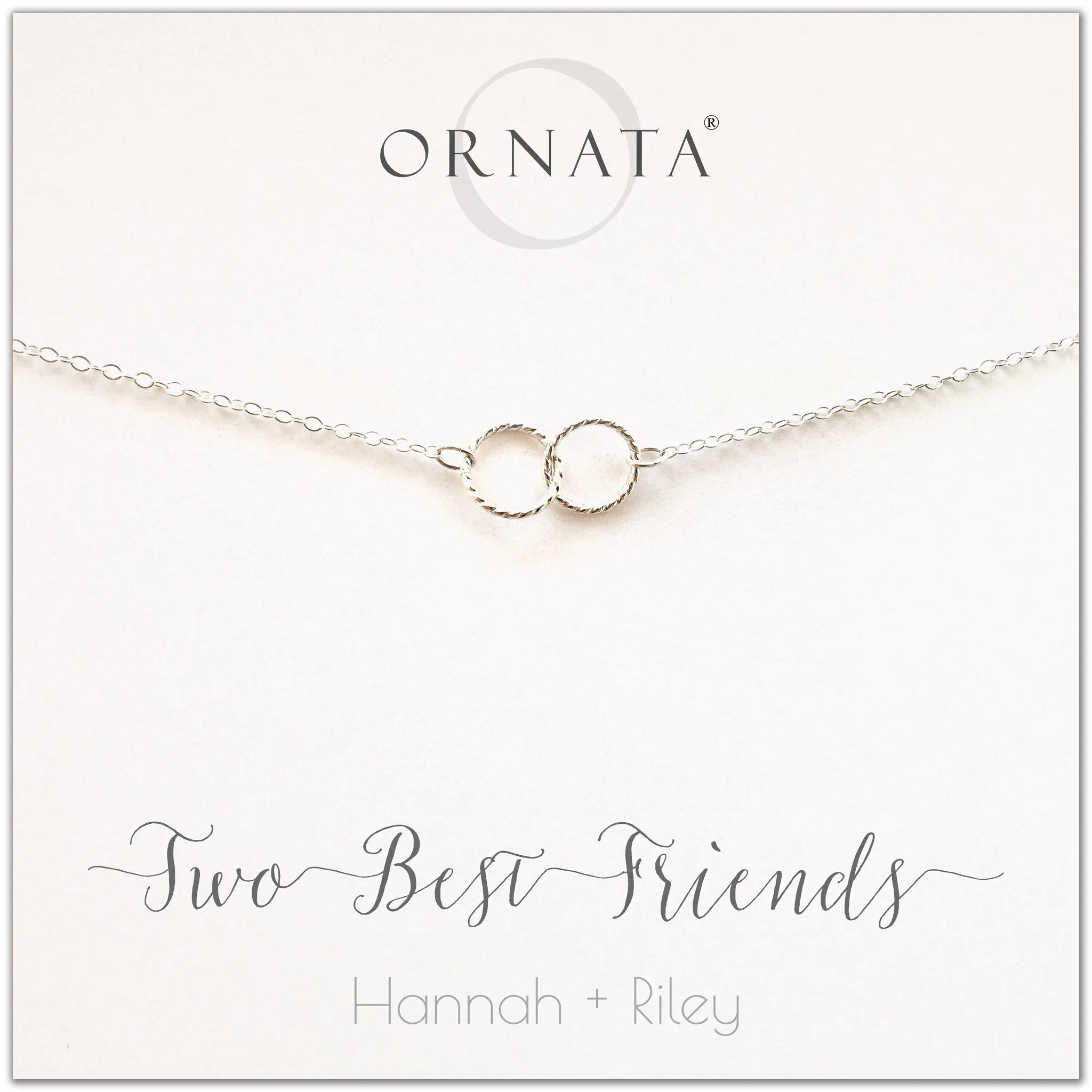 “Two Best Friends" Sterling Silver Necklace | Small | Friends & Sisters