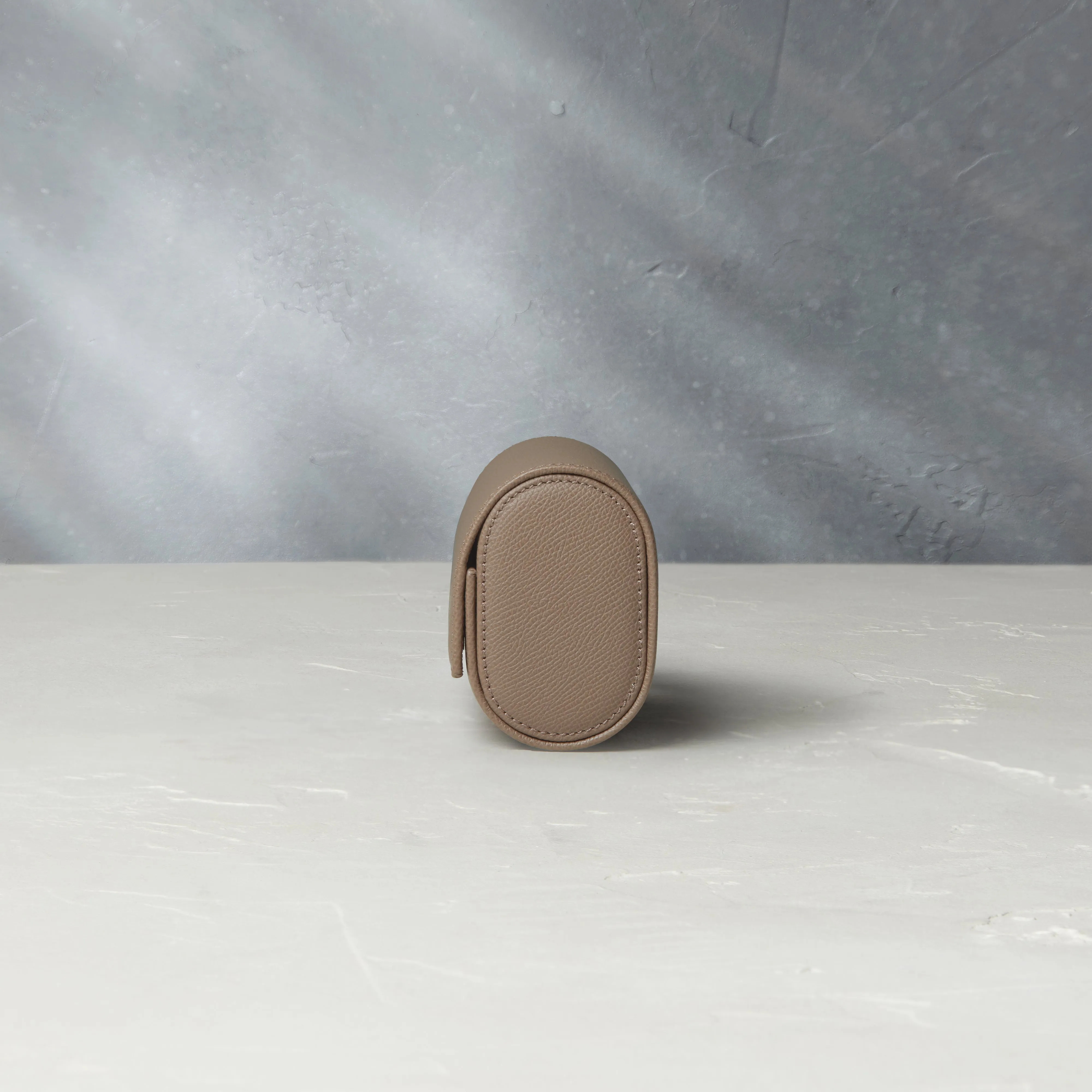 two-watch roll, grained leather