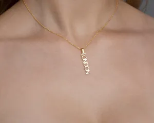 Vertical Name Necklace