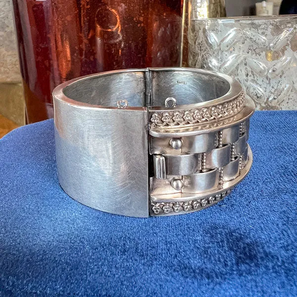Victorian Silver Bangle Bracelet