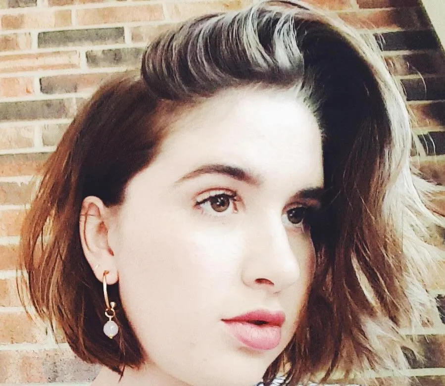 Vintage Gold Hoop Earrings with Speckled Jasper Bead