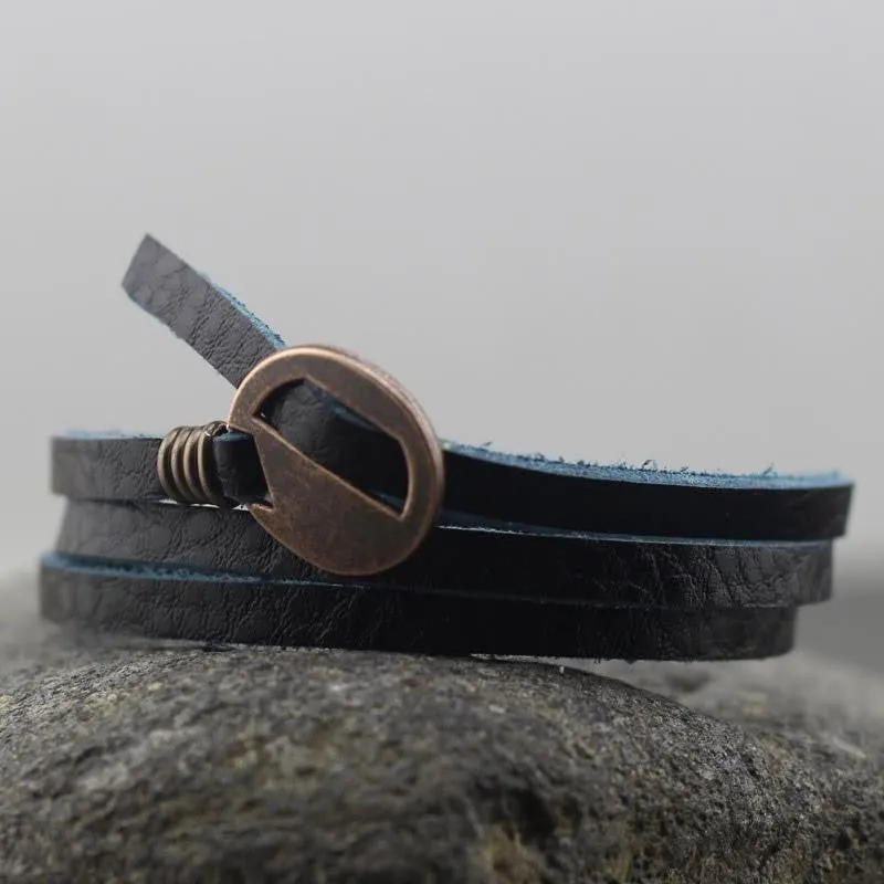 Vintage Multi-Wrap Leather Bracelet