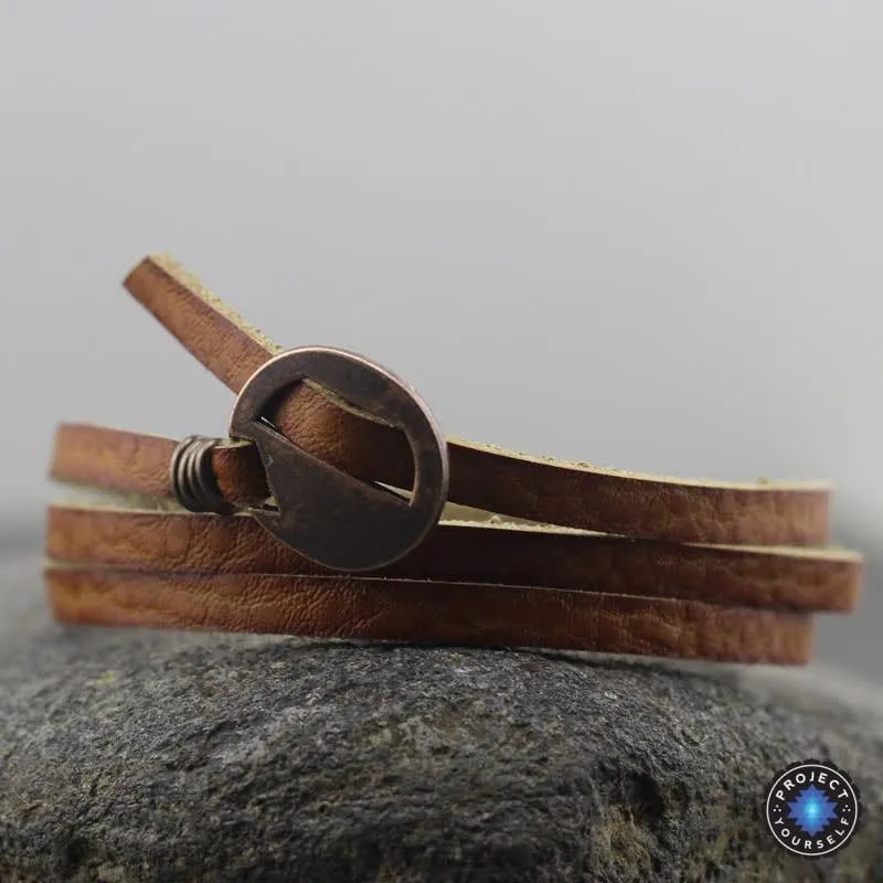 Vintage Multi-Wrap Leather Bracelet