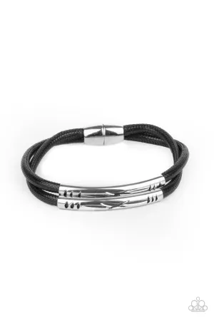 What a WANDER-ful World Black Paparazzi Bracelet