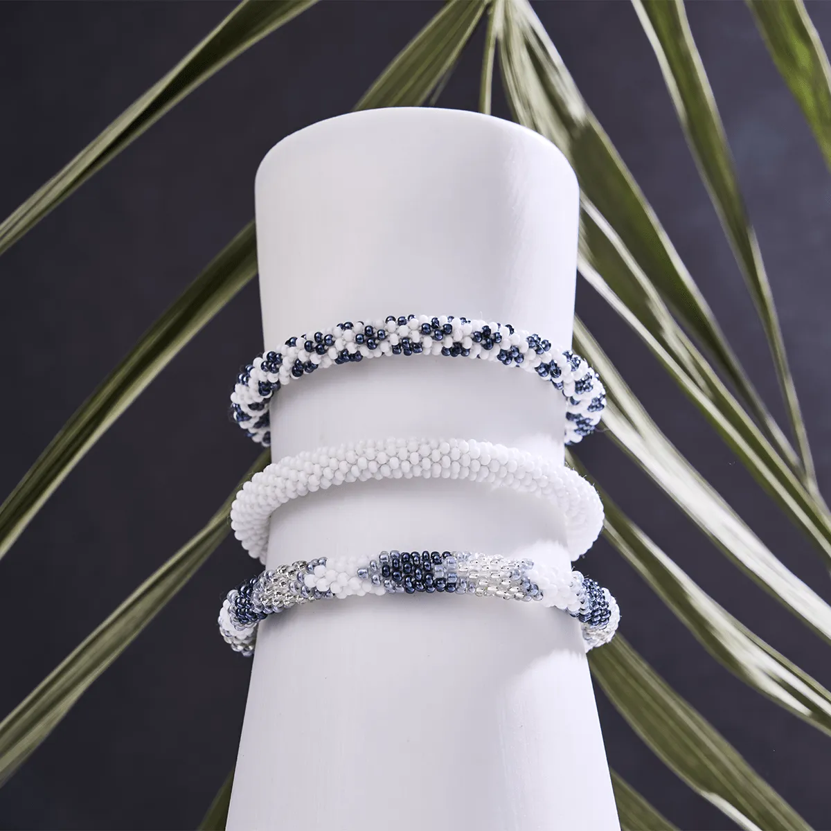 Winter Garden | Himalayan Glass Bead Bracelet