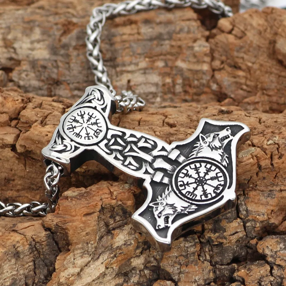 Wolves of Odin Mjolnir Necklace