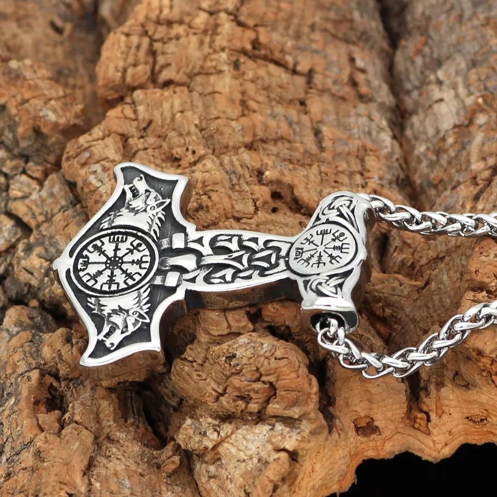 Wolves of Odin Mjolnir Necklace