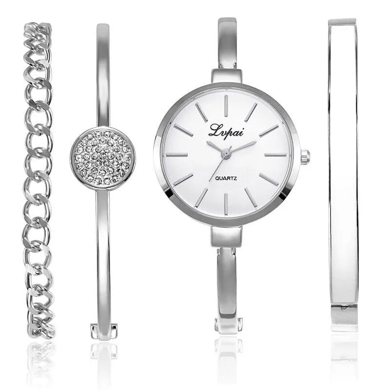 Women's Elegant Wristwatch with Thin Metal Band