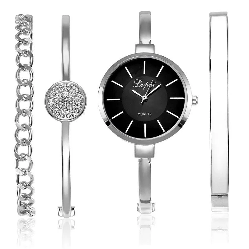 Women's Elegant Wristwatch with Thin Metal Band
