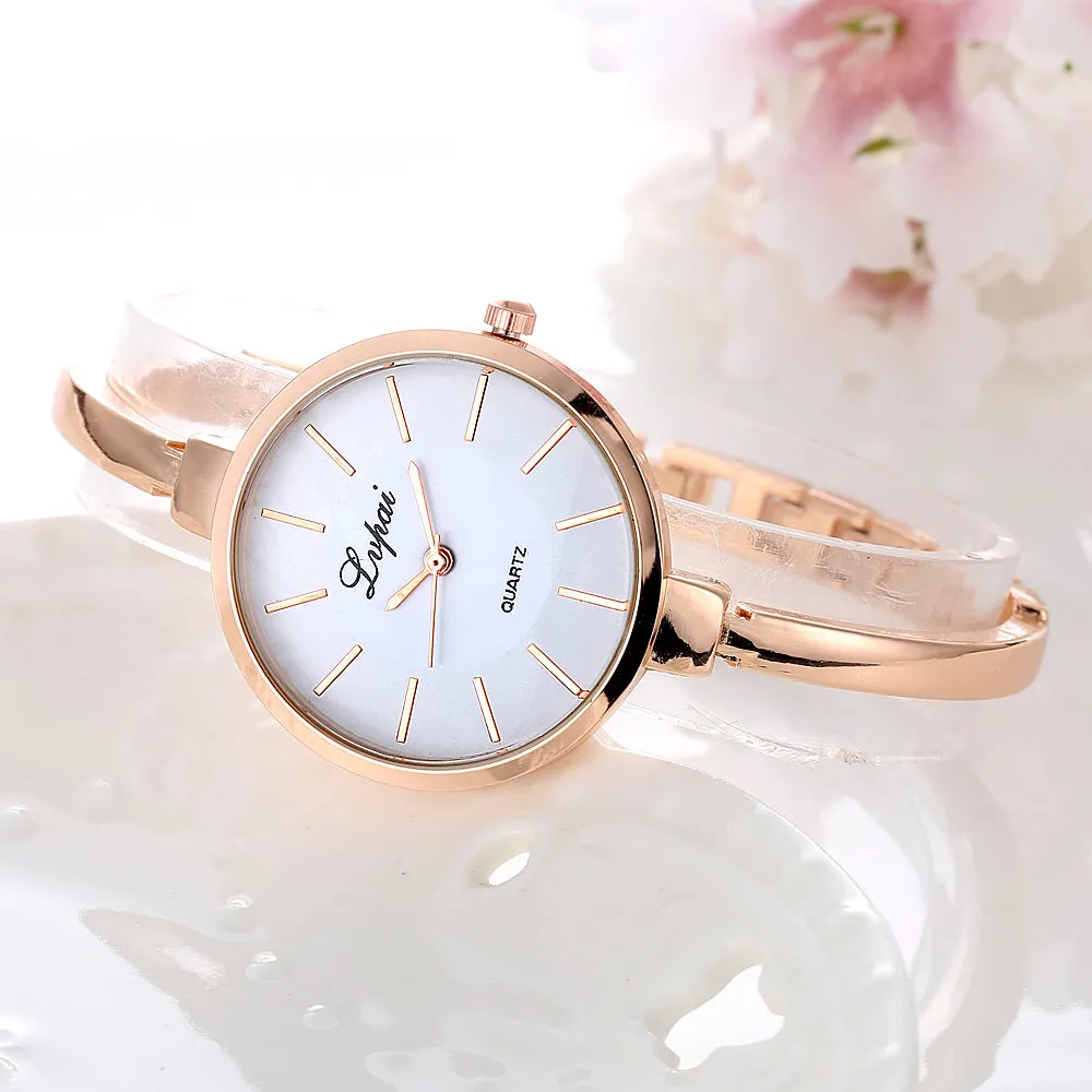 Women's Elegant Wristwatch with Thin Metal Band
