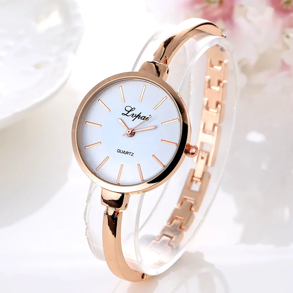 Women's Elegant Wristwatch with Thin Metal Band