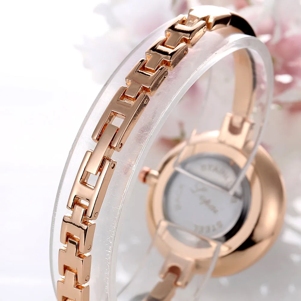 Women's Elegant Wristwatch with Thin Metal Band