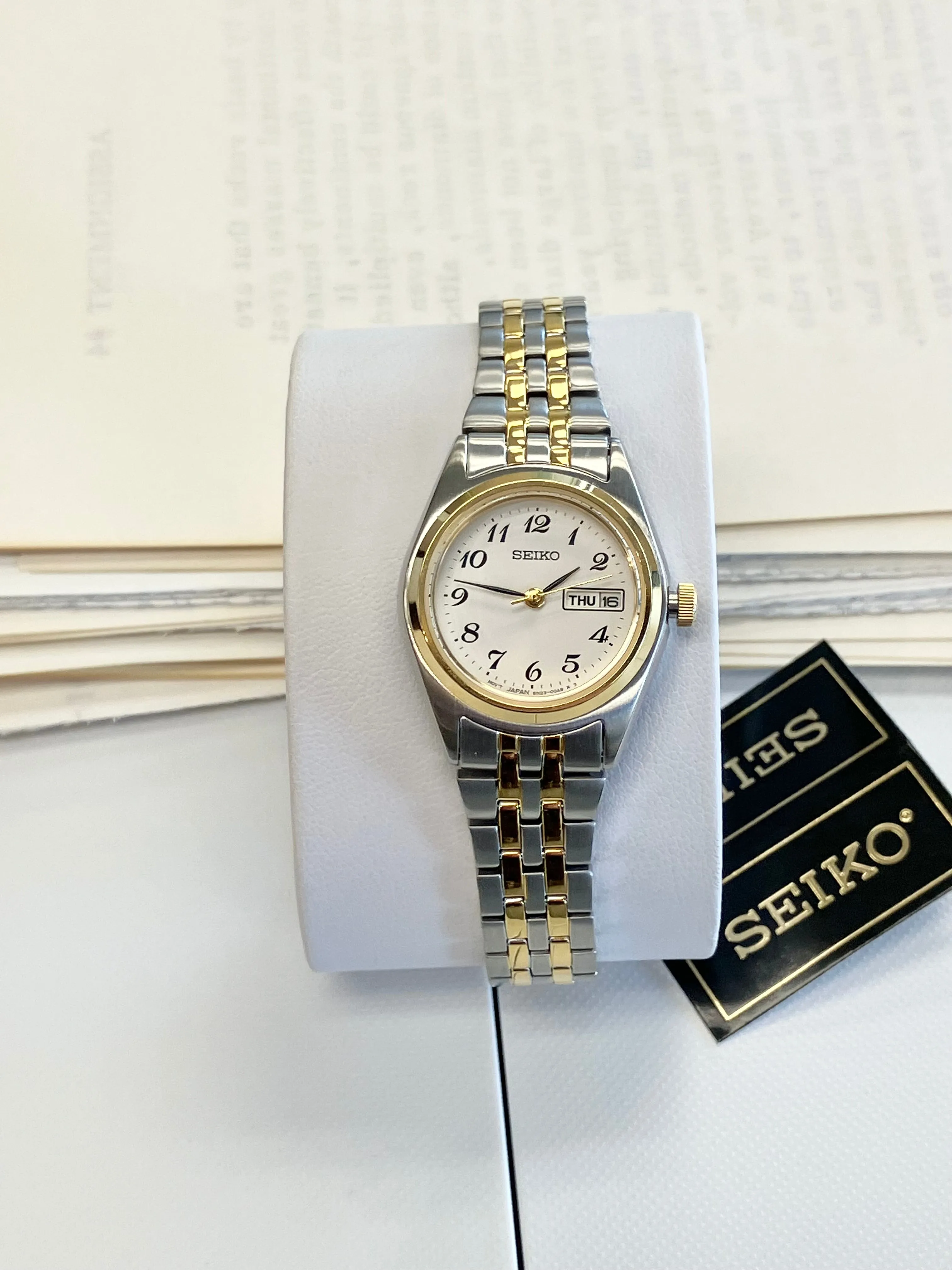 Women's Seiko Two Tone Day And Date Watch