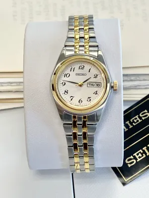 Women's Seiko Two Tone Day And Date Watch