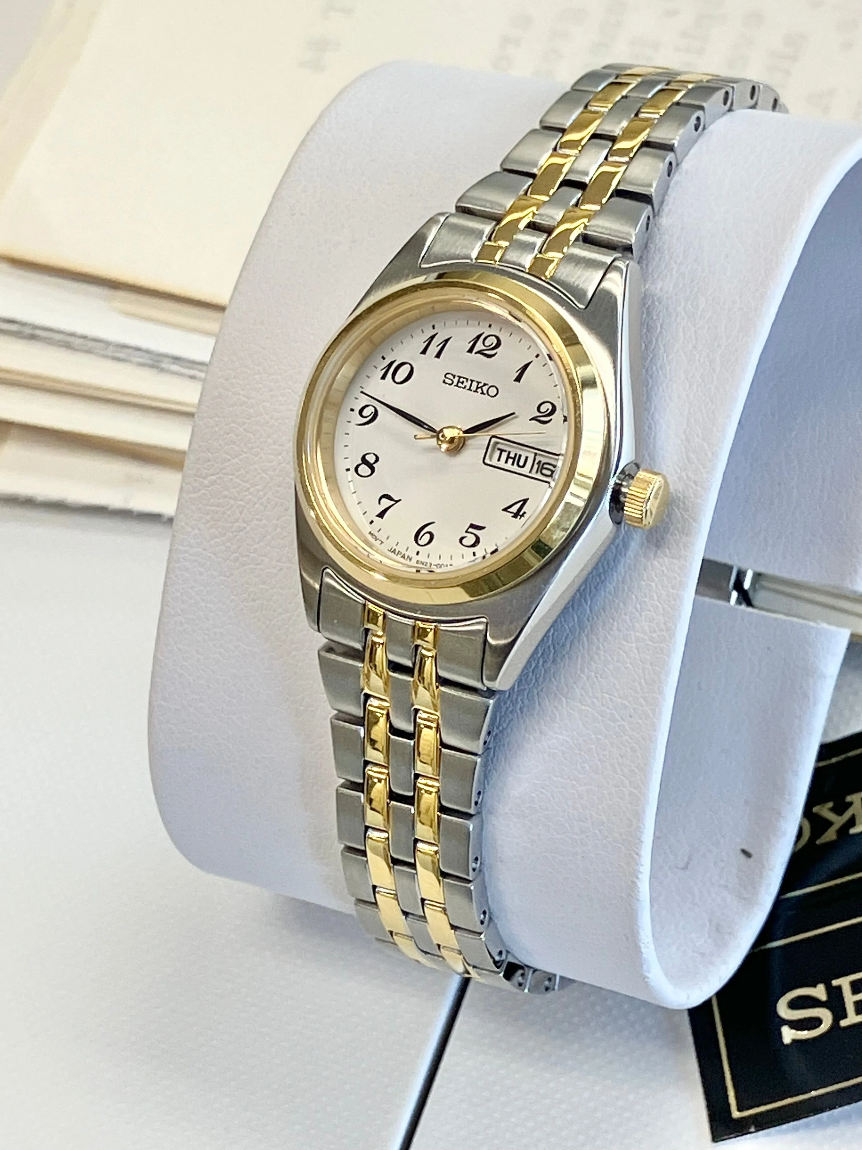 Women's Seiko Two Tone Day And Date Watch
