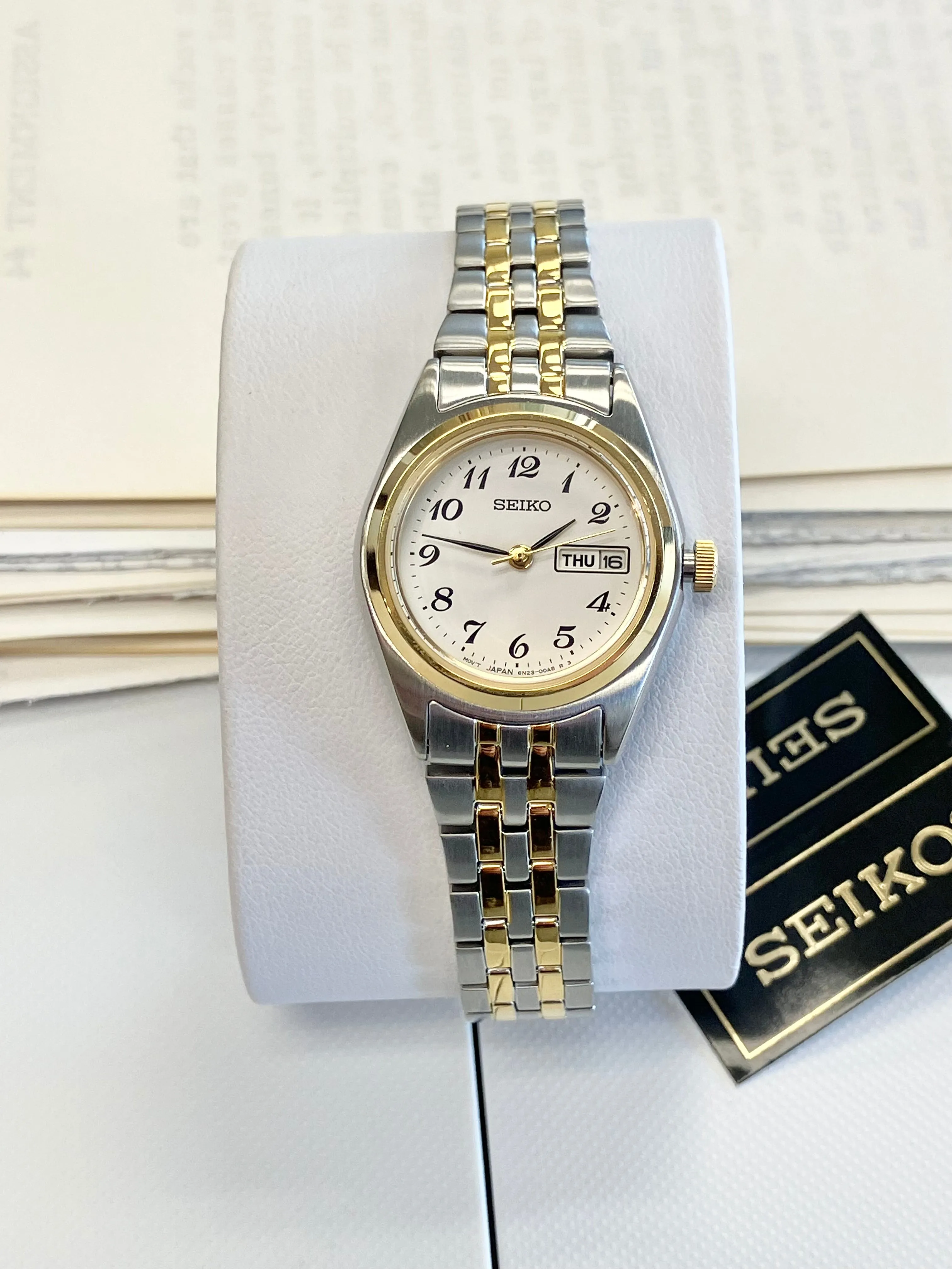 Women's Seiko Two Tone Day And Date Watch