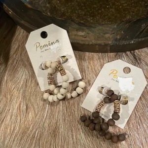 Wood Hoop Earrings