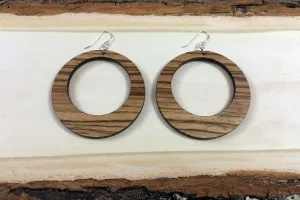 Wooden Hoop Earrings - Multiple Sizes