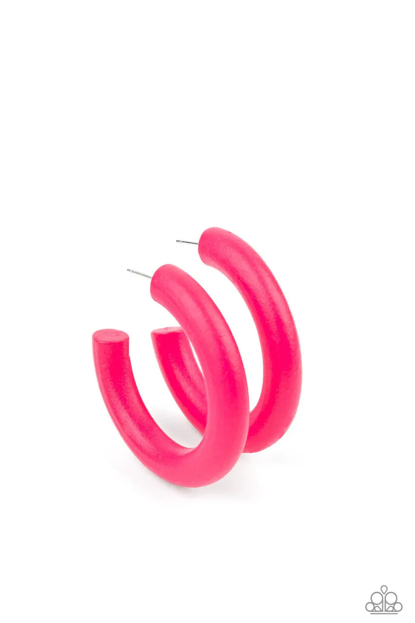 Woodsy Wonder Pink Paparazzi Earrings