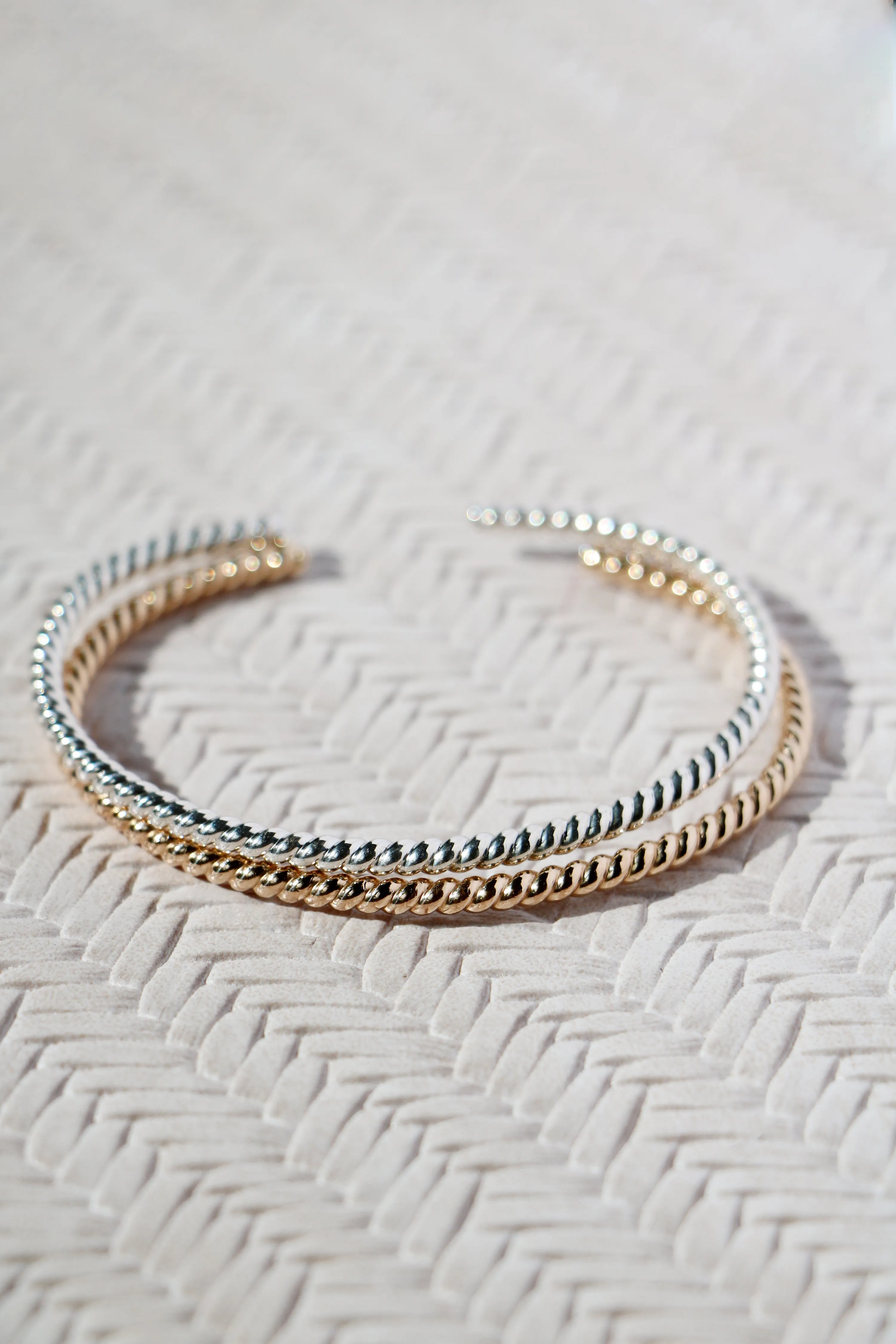 woven cuff { gold   silver }