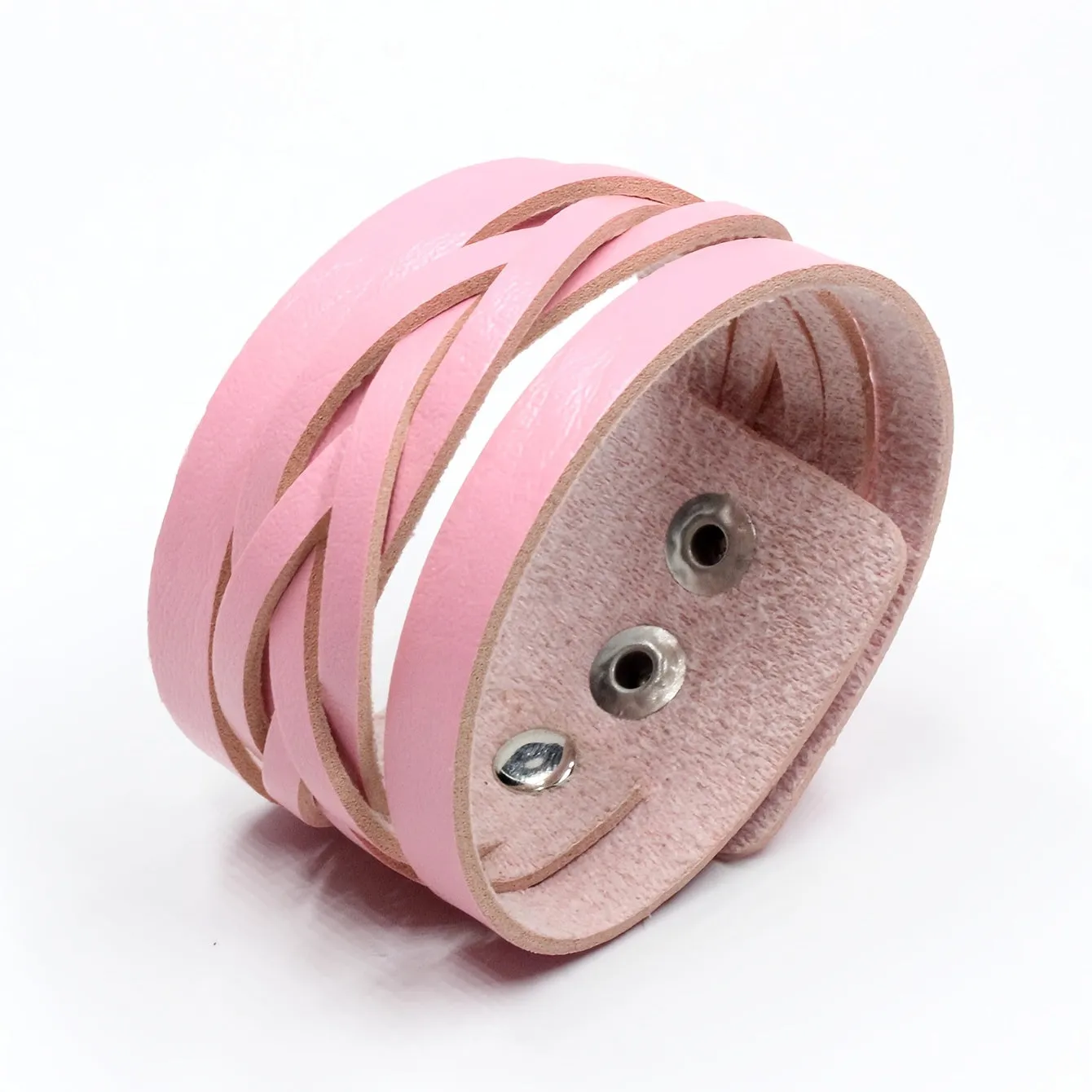 Woven Fried Dough Twist PU Leather Bracelet