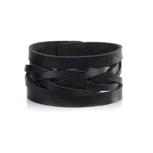 Woven Fried Dough Twist PU Leather Bracelet