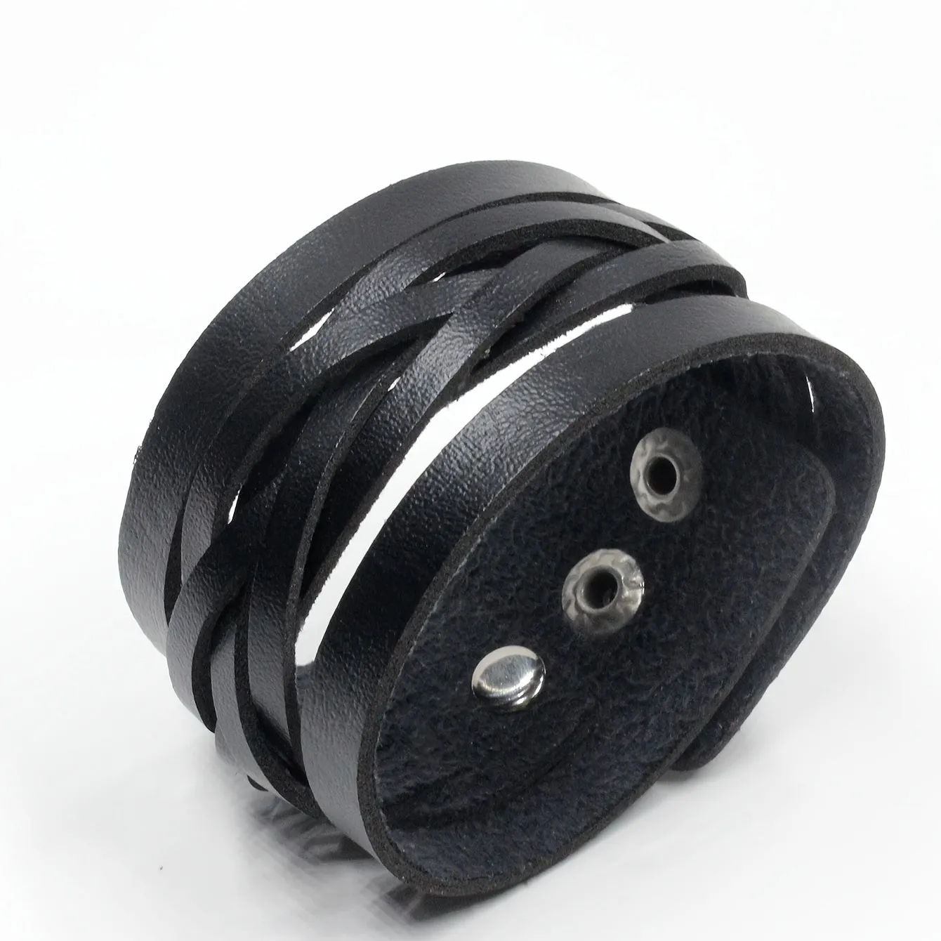 Woven Fried Dough Twist PU Leather Bracelet