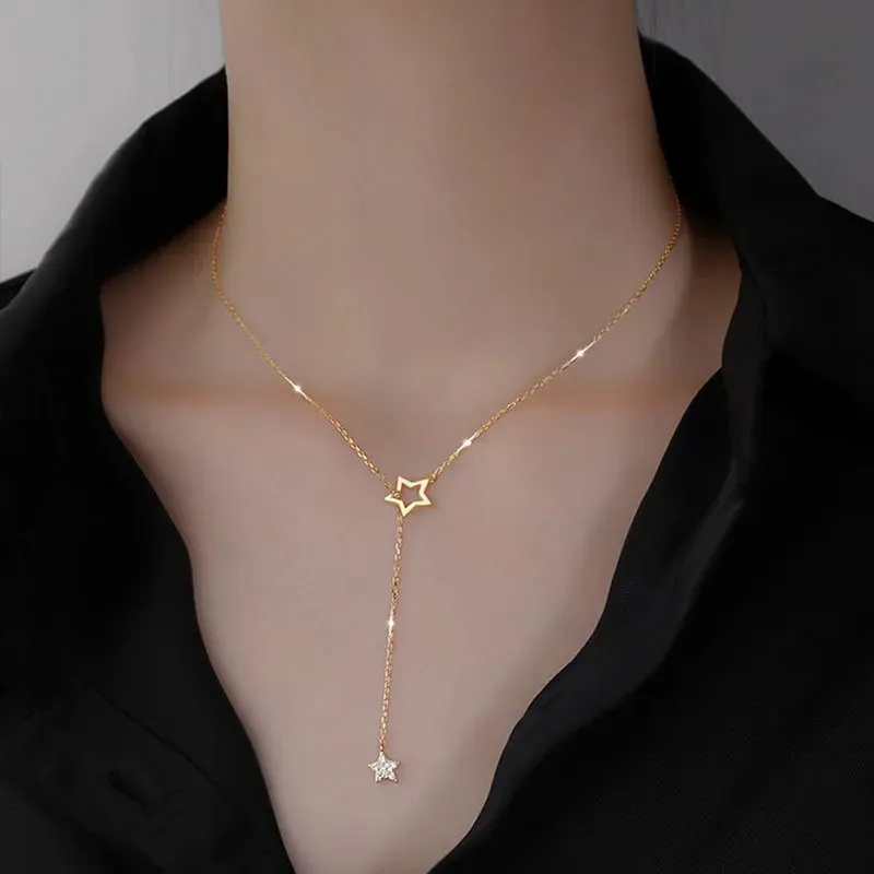 Zircon Star Necklace for Women
